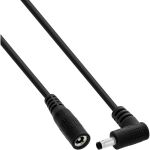 InLine DC Verlängerungskabel, Winkelstecker, 4,0 x 1,7 mm, schwarz, 3 m