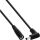 InLine DC Verlängerungskabel, Winkelstecker, 4,0 x 1,7 mm, schwarz, 0,2 m