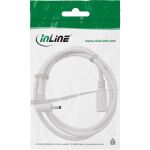 InLine DC Verlängerungskabel, Winkelstecker, 3,5 x 1,35 mm, weiß, 0,2 m