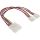 InLine Strom Y-Kabel intern, 1x 5,25" an 2x 3,5", 0,20m