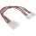 InLine Strom Y-Kabel intern, 1x 5,25" an 2x 3,5", 0,20m