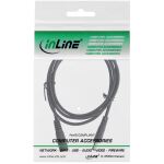 InLine DC Verlängerungskabel, DC Stecker/Buchse 5,5x2,1mm, AWG 18, schwarz 0,5m
