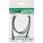 InLine DC Verlängerungskabel, DC Stecker/Buchse 4,0x1,7mm, AWG 18, schwarz 0,5m