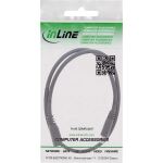 InLine DC Verlängerungskabel, DC Stecker/Buchse 5,5x2,5mm, AWG 18, schwarz 0,5m