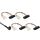 InLine Mini SAS HD Kabel, SFF-8643 gewinkelt zu 4x SFF-8482 + Strom, 0,5m
