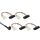 InLine Mini SAS HD Kabel, SFF-8643 gewinkelt zu 4x SFF-8482 + Strom, 0,5m
