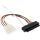 InLine Mini SAS HD Kabel, SFF-8643 gewinkelt zu 4x SFF-8482 + Strom, 0,5m