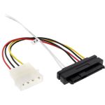 InLine Mini SAS HD Kabel, SFF-8643 gewinkelt zu 4x SFF-8482 + Strom, 1m