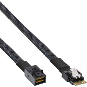 InLine Slim SAS Kabel, SFF-8654 zu SFF-8643, 24Gb/s, 0,5m
