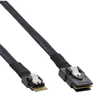 InLine Slim SAS Kabel, SFF-8654 zu Mini SAS SFF-8087, 12Gb/s, 0.5m