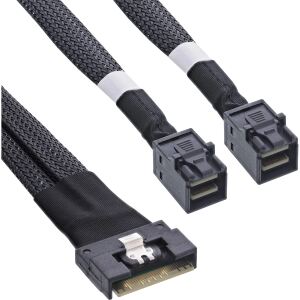 InLine Slim SAS Kabel, SFF-8654 8i zu 2x SFF-8643, 0,5m