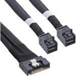 InLine Slim SAS Kabel, SFF-8654 8i zu 2x SFF-8643, 1m