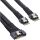 InLine Slim SAS Kabel, SFF-8654 8i zu 2x SFF-8654 4i, 0,5m
