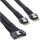 InLine Slim SAS Kabel, SFF-8654 8i zu 2x SFF-8654 4i, 1m