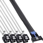 InLine MCIO x8 Breakout-Kabel auf 8x SATA, 0,75 m