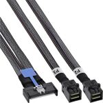 InLine MCIO Kabel, MCIO x8 auf 2x MiniSAS-HD SFF-8643, 1 m