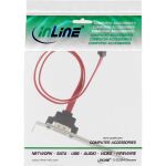 InLine eSATA Slotblech, eSATA Buchse extern auf intern SATA Stecker, 0,5m