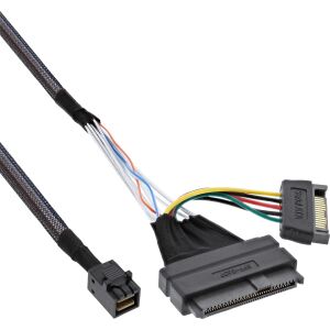 InLine U.2 Anschlusskabel, SSD mit U.2 (SFF-8639) an SFF-8643 + Strom, 0,5m