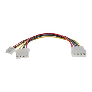 InLine Strom Y-Kabel intern, 1x 5,25" an 1x 3,5" + 1x 5,25", 0,20m