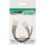 InLine Strom Y-Kabel intern, 1x 5,25" an 1x 3,5" + 1x 5,25", 0,20m