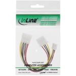 InLine Strom Y-Kabel intern, 1x 5,25" an 1x 3,5" + 1x 5,25", 0,20m
