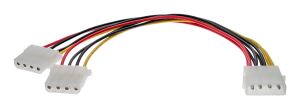 InLine Strom Y-Kabel intern, 1x 5,25" an 2x 5,25", bulk 0,20m