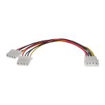 InLine Strom Y-Kabel intern, 1x 5,25" an 2x 5,25", bulk 0,20m