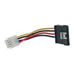 InLine SATA Strom-Adapterkabel, 4pol Floppy zu 15pol SATA, mit Lasche, 0,15m