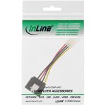 InLine SATA Strom-Adapterkabel, 4pol Floppy zu 15pol SATA, mit Lasche, 0,15m