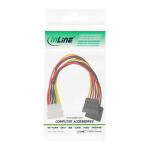 InLine Strom Y-Kabel intern, 1x 13,34cm (5,25") an 2x 15pol SATA, 0,20m