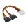 InLine Strom Y-Kabel intern, 1x 13,34cm (5,25") an 2x 15pol SATA, 0,20m