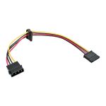 InLine Strom Kabel intern, 1x 13,34cm (5,25") an 2x 15pol SATA, 0,30m