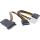 InLine SATA Stromadapterkabel, SATA ST / BU, an 2x SATA Stecker + 5,25 Stecker