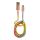 LC-Power LC-C-USB-MICRO-1M-3 USB A zu Micro-USB Kabel, Regenbogen-Glitzer, 1m