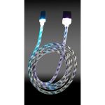 LC-Power LC-C-USB-MICRO-1M-8 USB A zu Micro-USB Kabel, schwarz/silber LED 1m