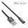 InLine Lightning USB Kabel, für iPad, iPhone, schwarz/Alu, 1m MFi-zertifiziert