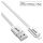 InLine Lightning USB Kabel, für iPad, iPhone, iPod, silber/Alu, 2m MFi-zert.
