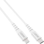 InLine USB-C Lightning Kabel, für iPad, iPhone, iPod, silber/Alu, 1m MFi