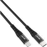 InLine USB-C Lightning Kabel, für iPad, iPhone, iPod, schwarz/Alu, 1m MFi