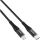 InLine USB-C Lightning Kabel, für iPad, iPhone, iPod, schwarz/Alu, 1m MFi