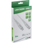 InLine USB-C Lightning Kabel, für iPad, iPhone, iPod, silber/Alu, 2m MFi