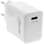 InLine USB PD Netzteil Ladegerät Single USB-C, Power Delivery, 20W, weiß