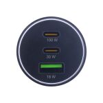 InLine USB KFZ Stromadapter Power Delivery, 2x USB-C + QC 3.0 USB-A, schwarz