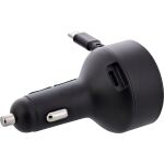 InLine Dual USB-C KFZ Stromadapter 12/24V, ausziehbares Kabel + Buchse, 75W