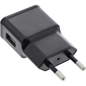 InLine USB Ladegerät Single, Netzteil, 100-240V zu 5V/1,2A, schwarz