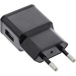 InLine USB Ladegerät Single, Netzteil, 100-240V zu 5V/1,2A, schwarz