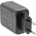 InLine USB PD Netzteil, GaN Ladegerät, 3-Port, Dual USB-C+USB-A, 65W, schwarz