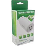 InLine USB PD Netzteil, GaN Ladegerät, 3-Port, Dual USB-C + USB-A, 65W, weiß