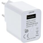 InLine USB Ladegerät Single, Netzteil, 100-240V zu 5V/2,5A, weiß