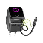 InLine USB Netzteil, 70W, GaN, USB-C PD + USB-A QC, Kabel 60cm, schwarz